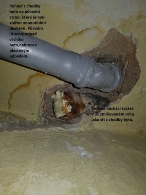 Opravy zatékání byt 15 ze stoupačky